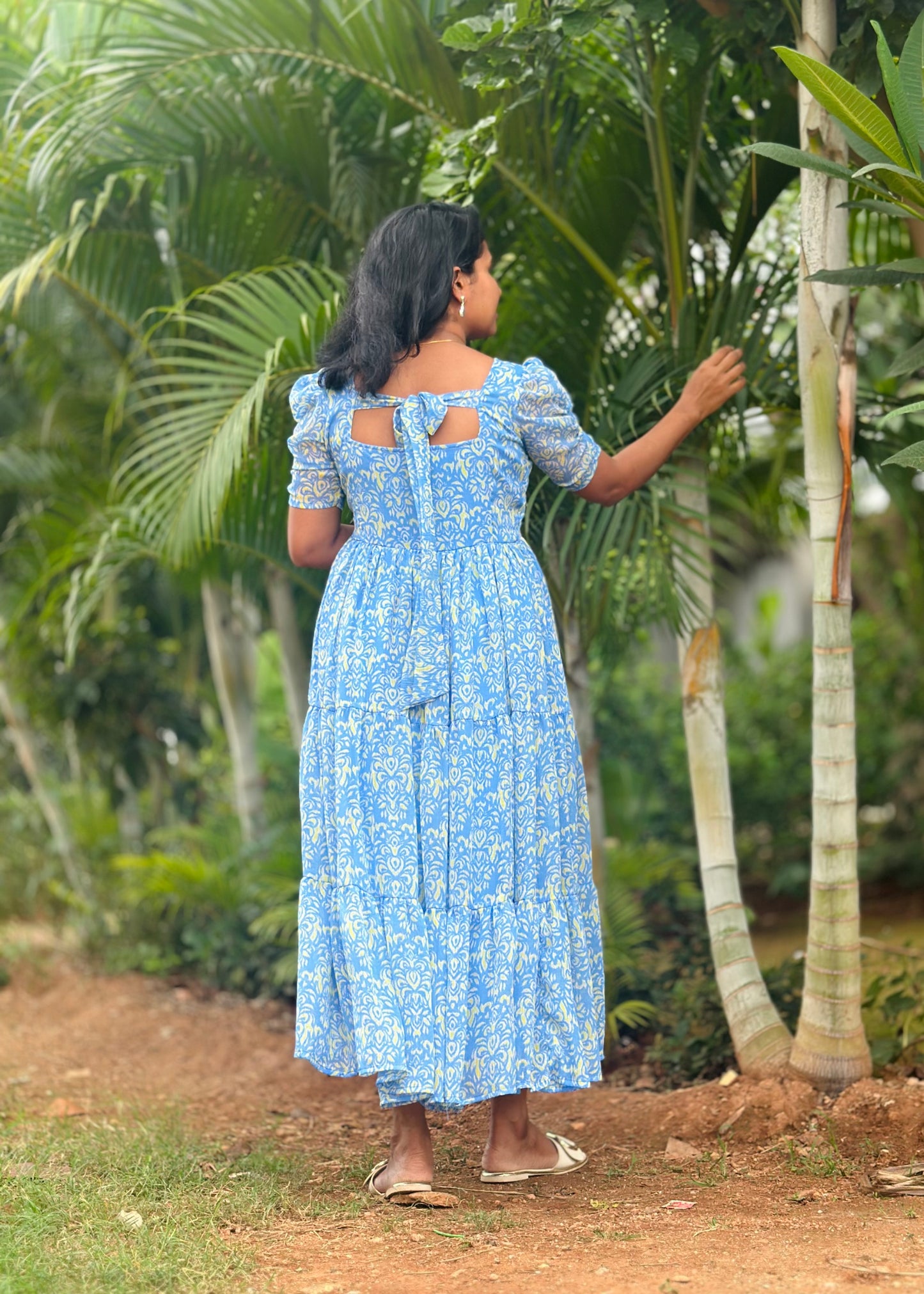 Neelima Skyblue 3 tiered Dress