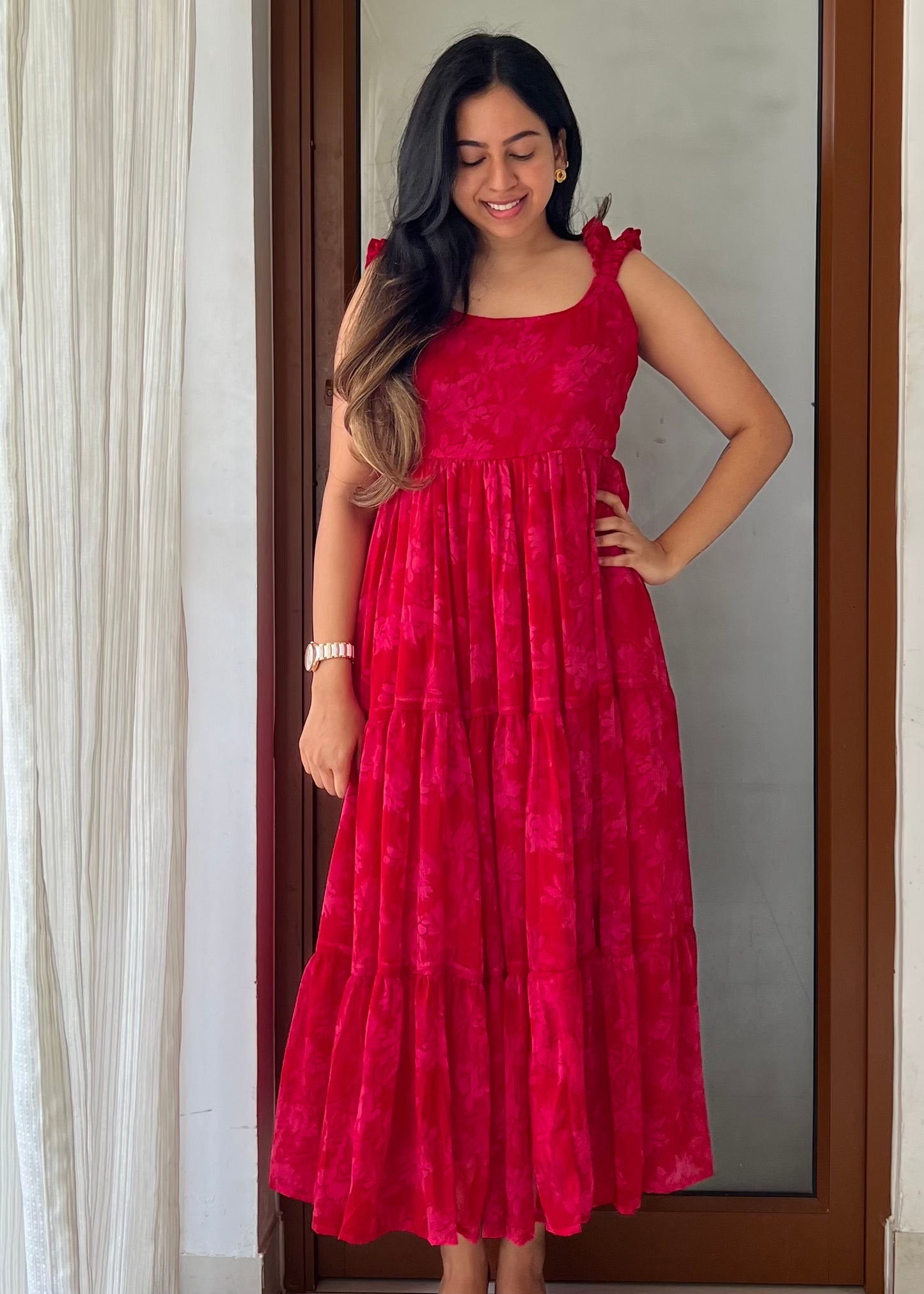 Rose Ruffle Dress
