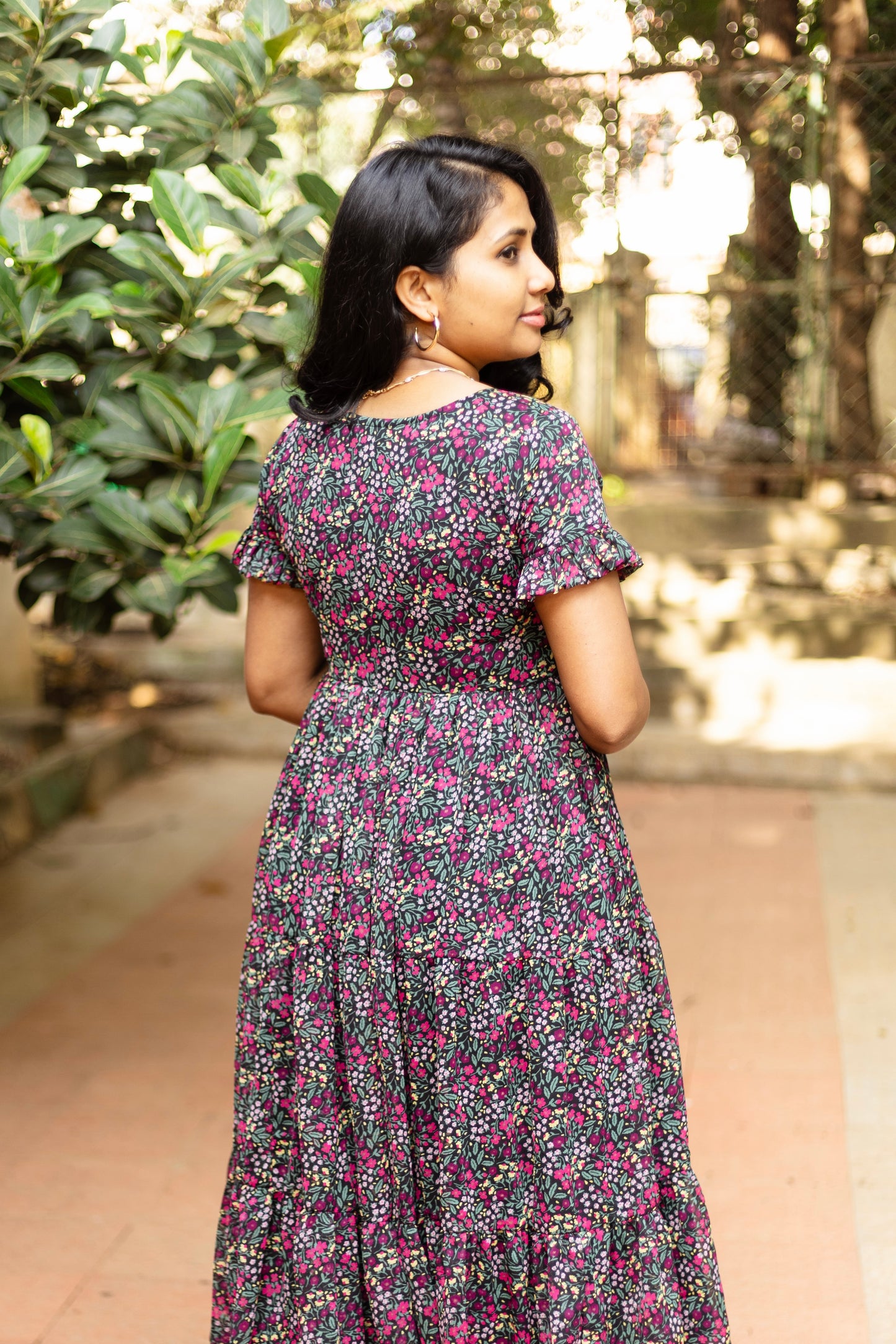 Black Jasmine Tiered Dress