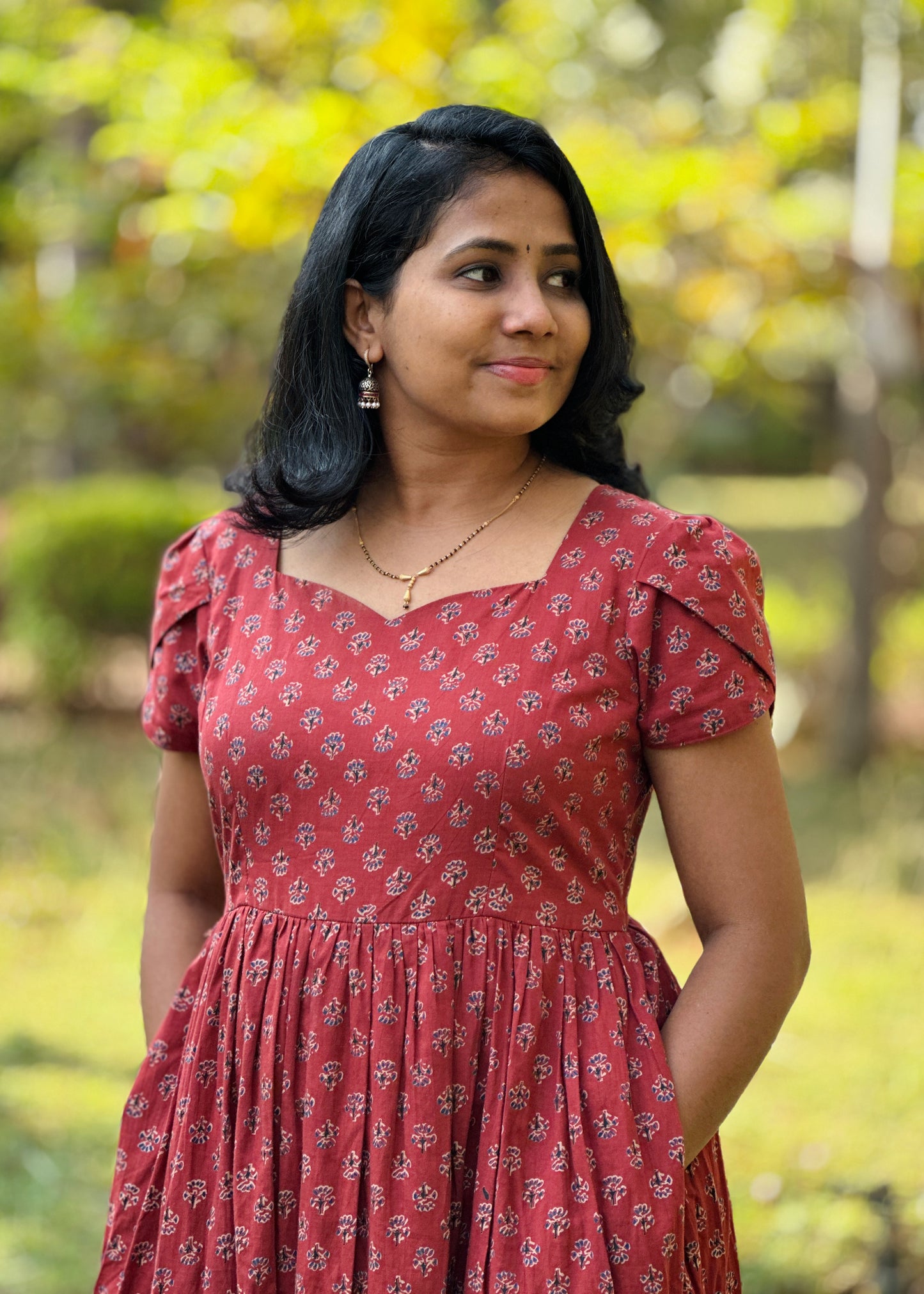 Crimson Charm 3 tier dress
