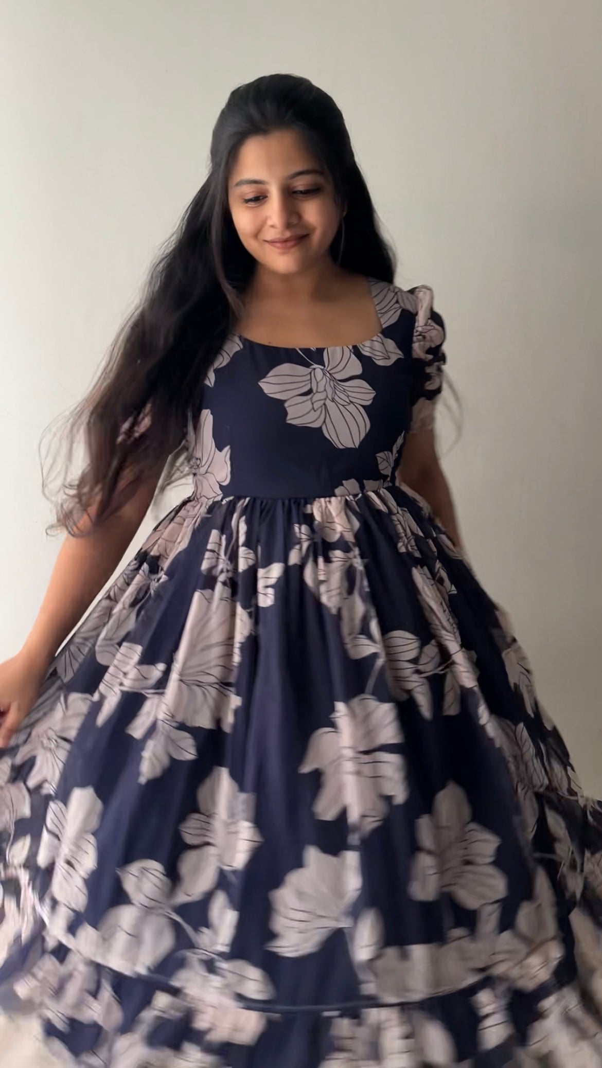 Celestia Navy Blue Midi Dress