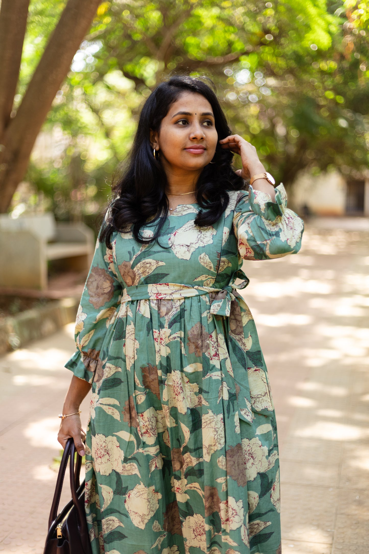 Sage Floral dress