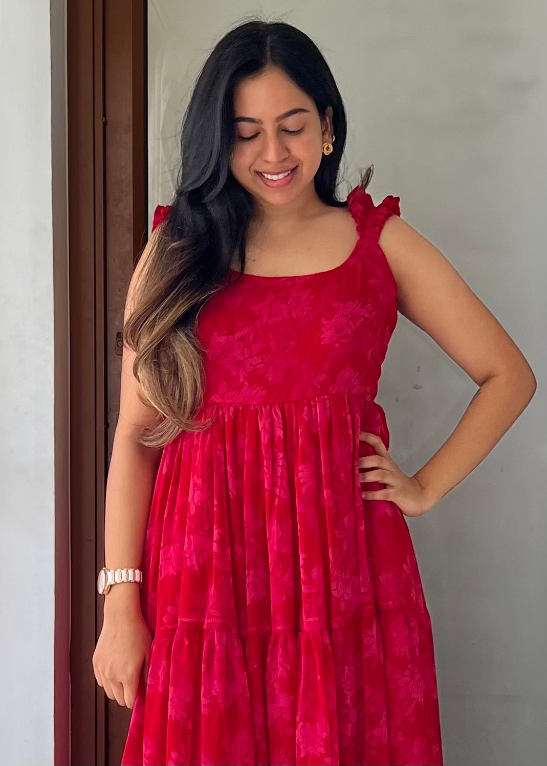 Rose Ruffle Dress
