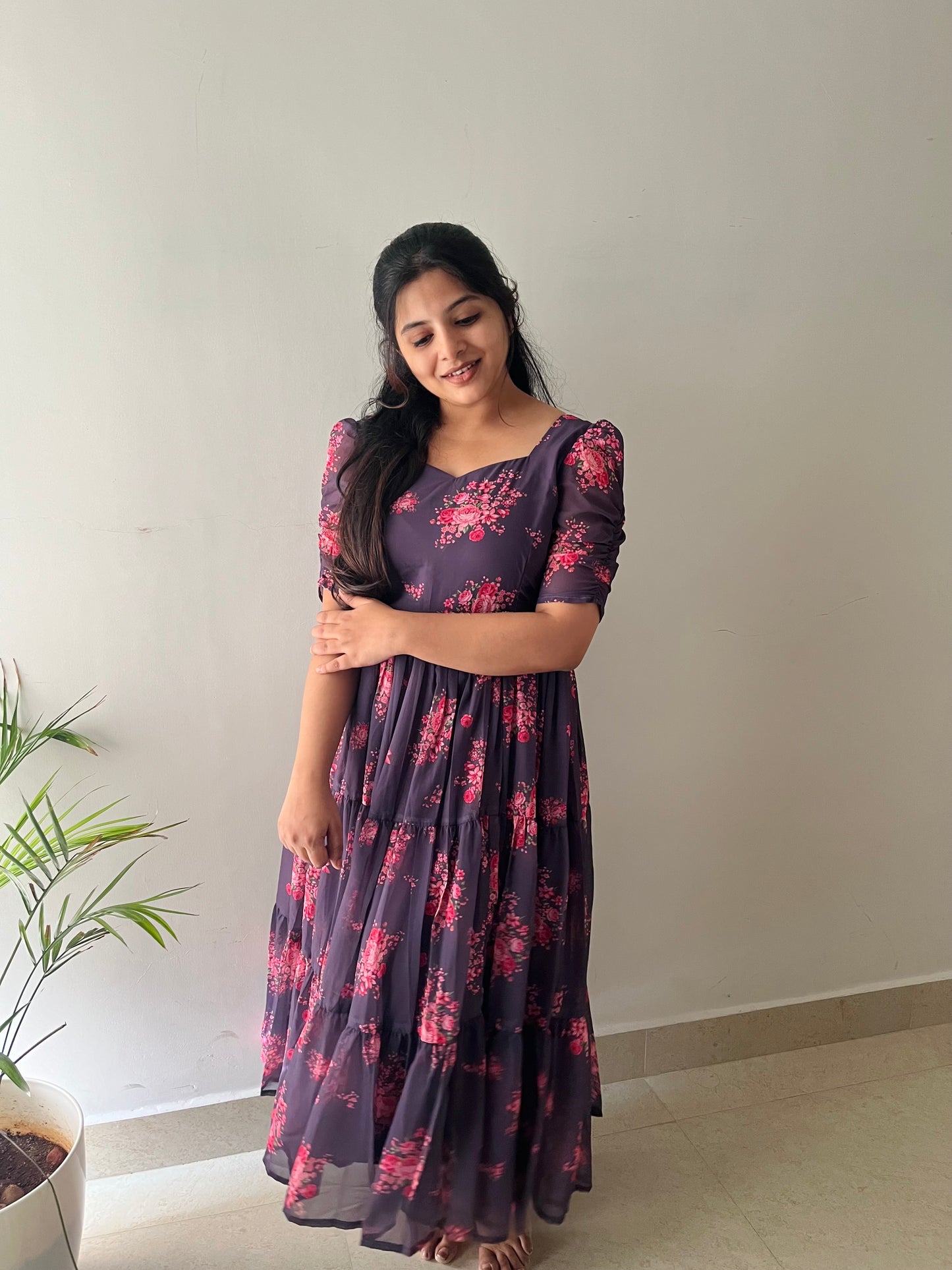 Anika Georgette Midi Dress
