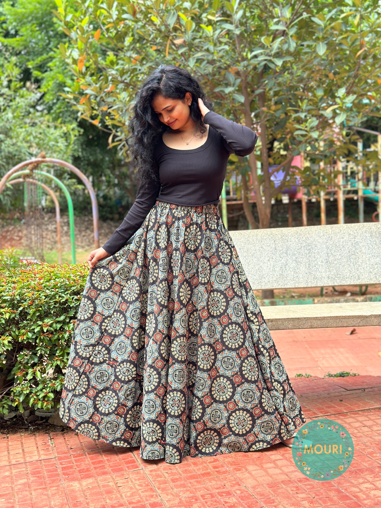 Black Flared skirt