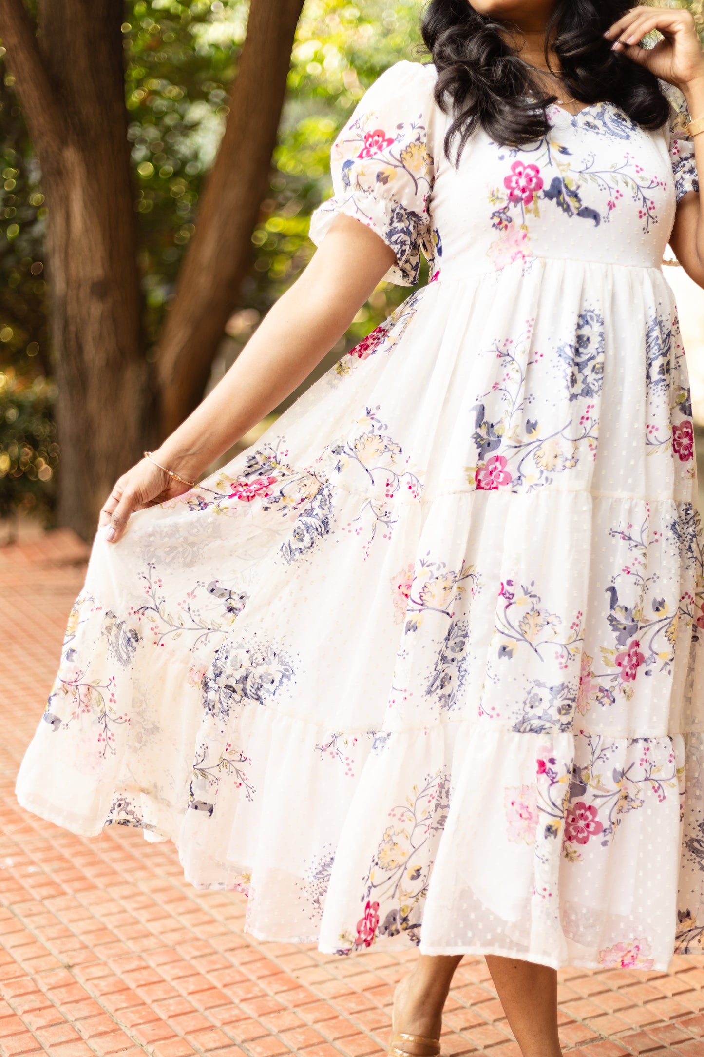Lily Dreams 3 Tiered Georgette Dress