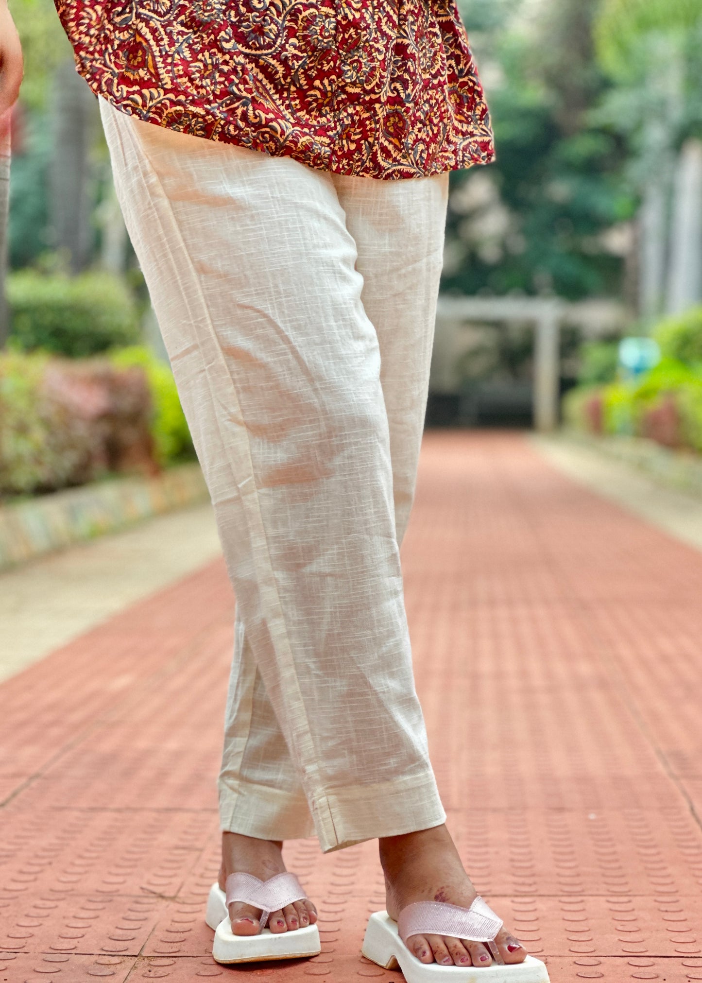 Cotton Pants- Ivory