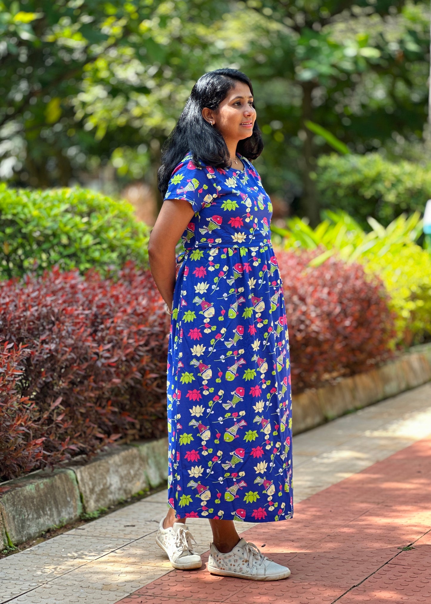 Blue Printed Maternity & Feeding Loungewear