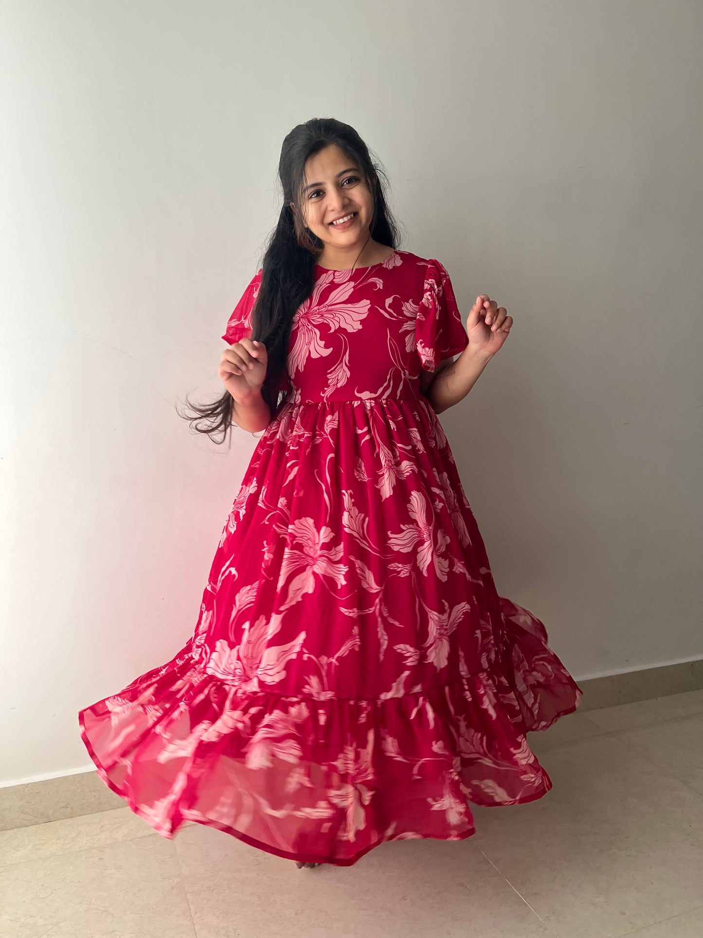 Florissa Pink Midi Dress