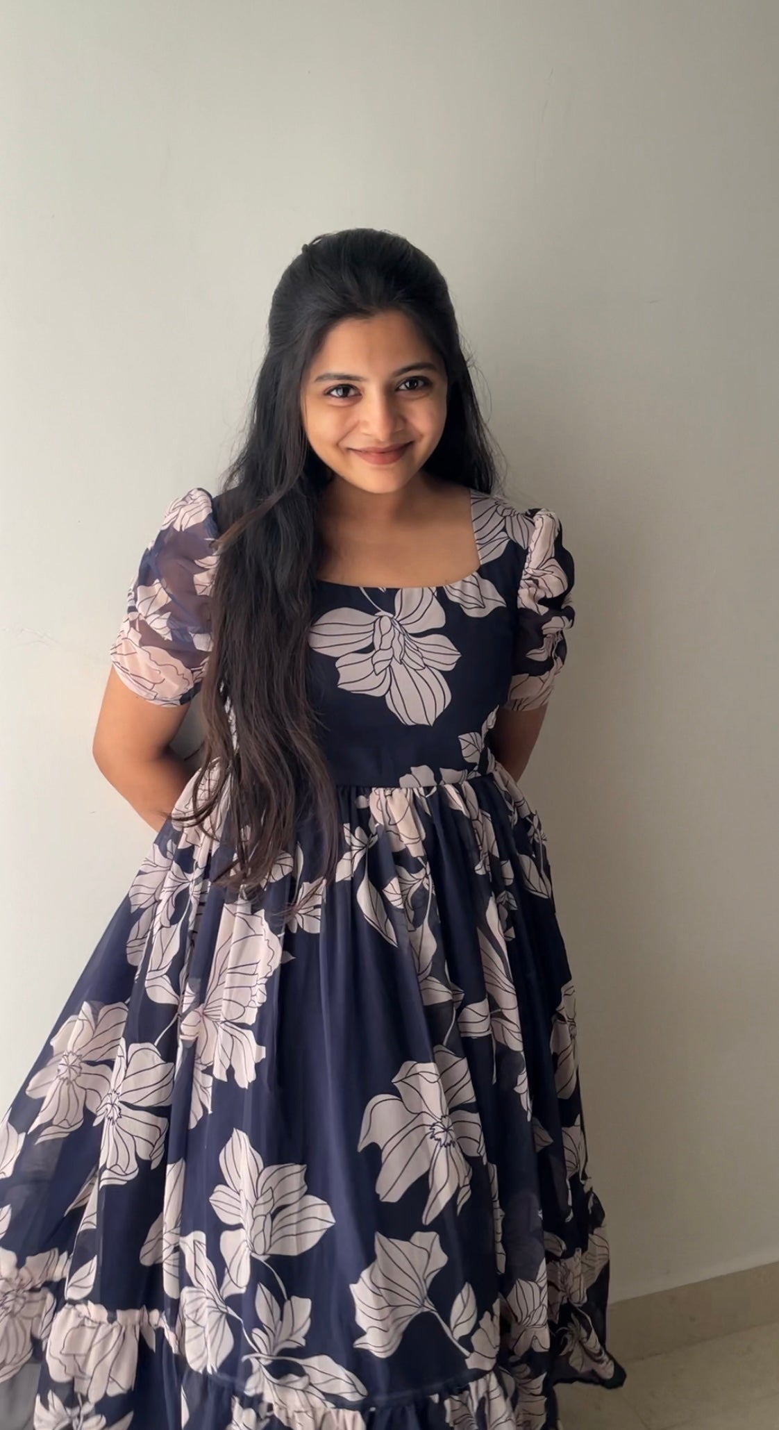 Celestia Navy Blue Midi Dress