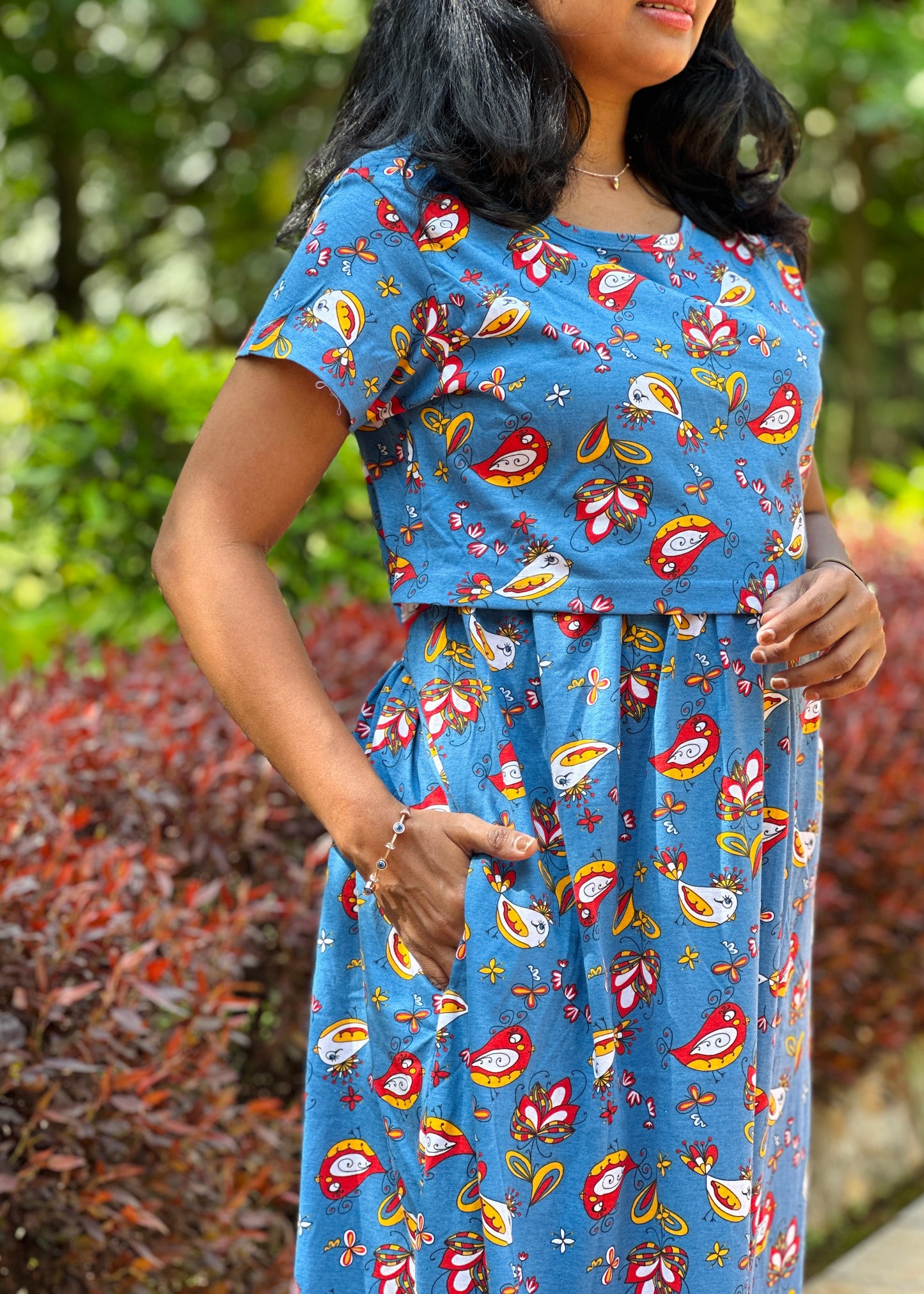 Blue tweets Maternity & Feeding Loungewear