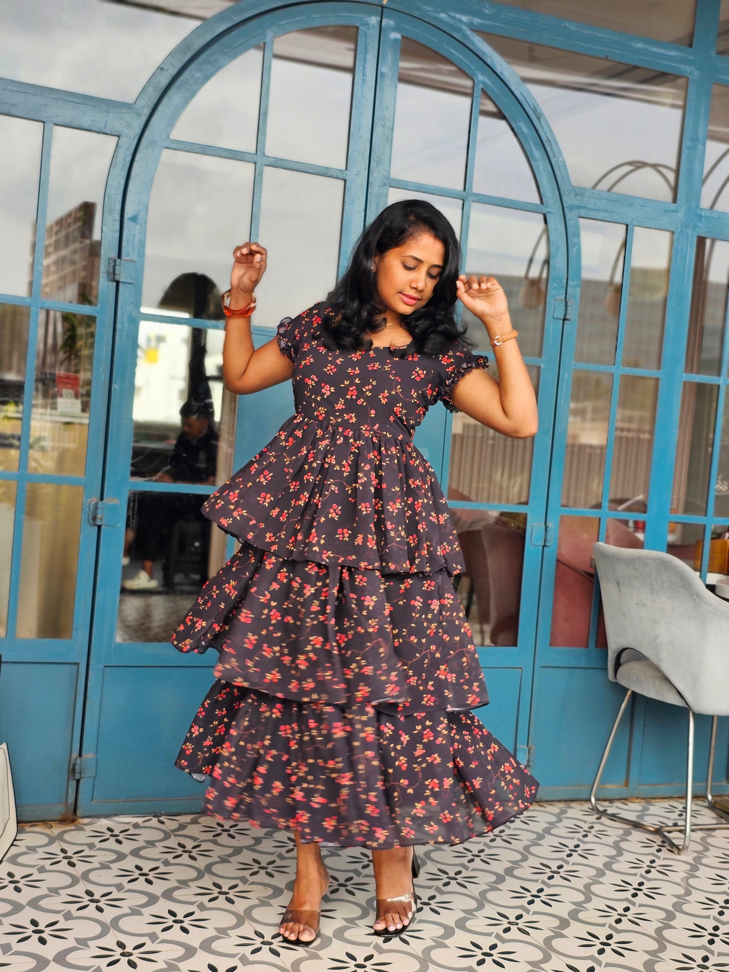 Twilight Layered Midi Dress