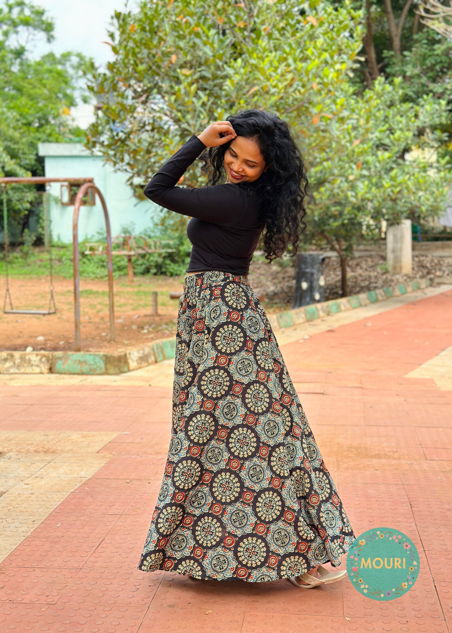 Black Flared skirt