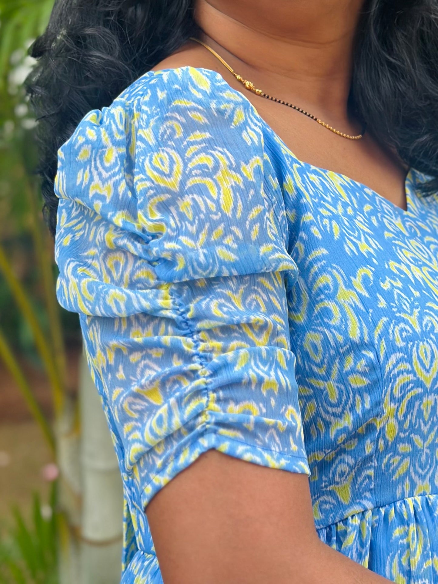 Neelima Skyblue 3 tiered Dress