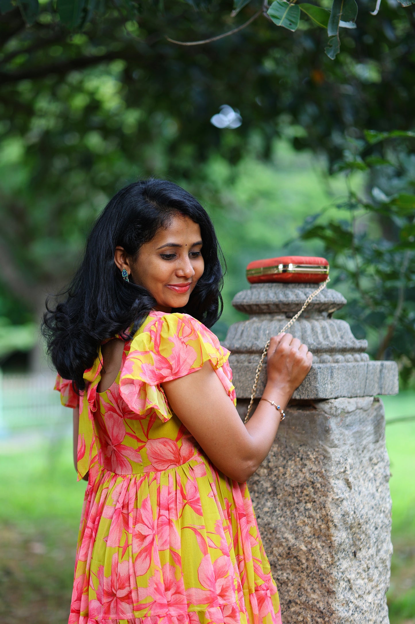 Mustard Meadow Midi Dress