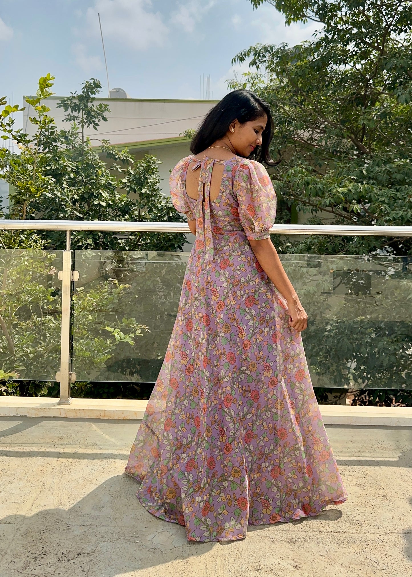 Naina Chanderi Flared Long gown