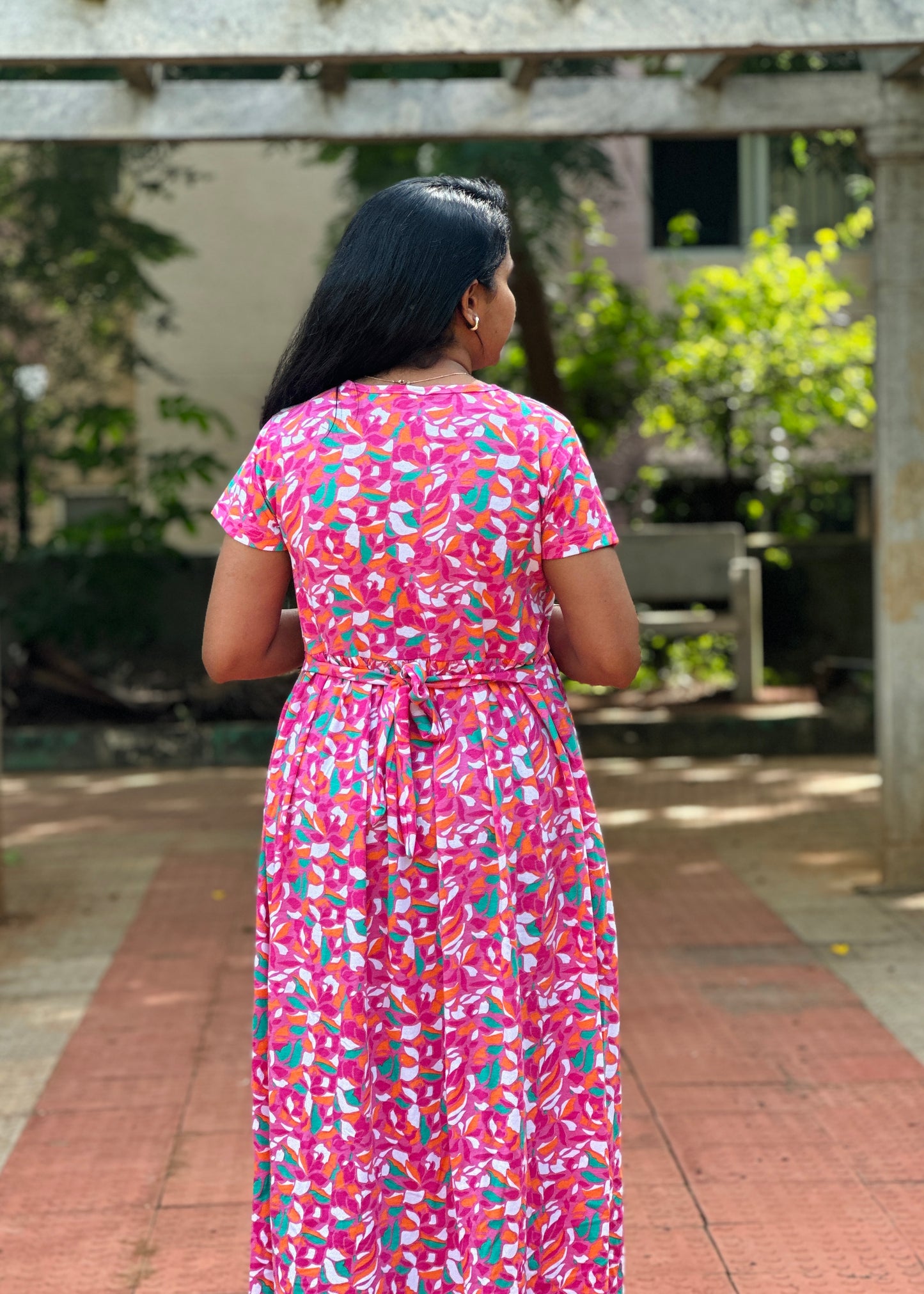 Pink Printed Maternity & Feeding Loungewear