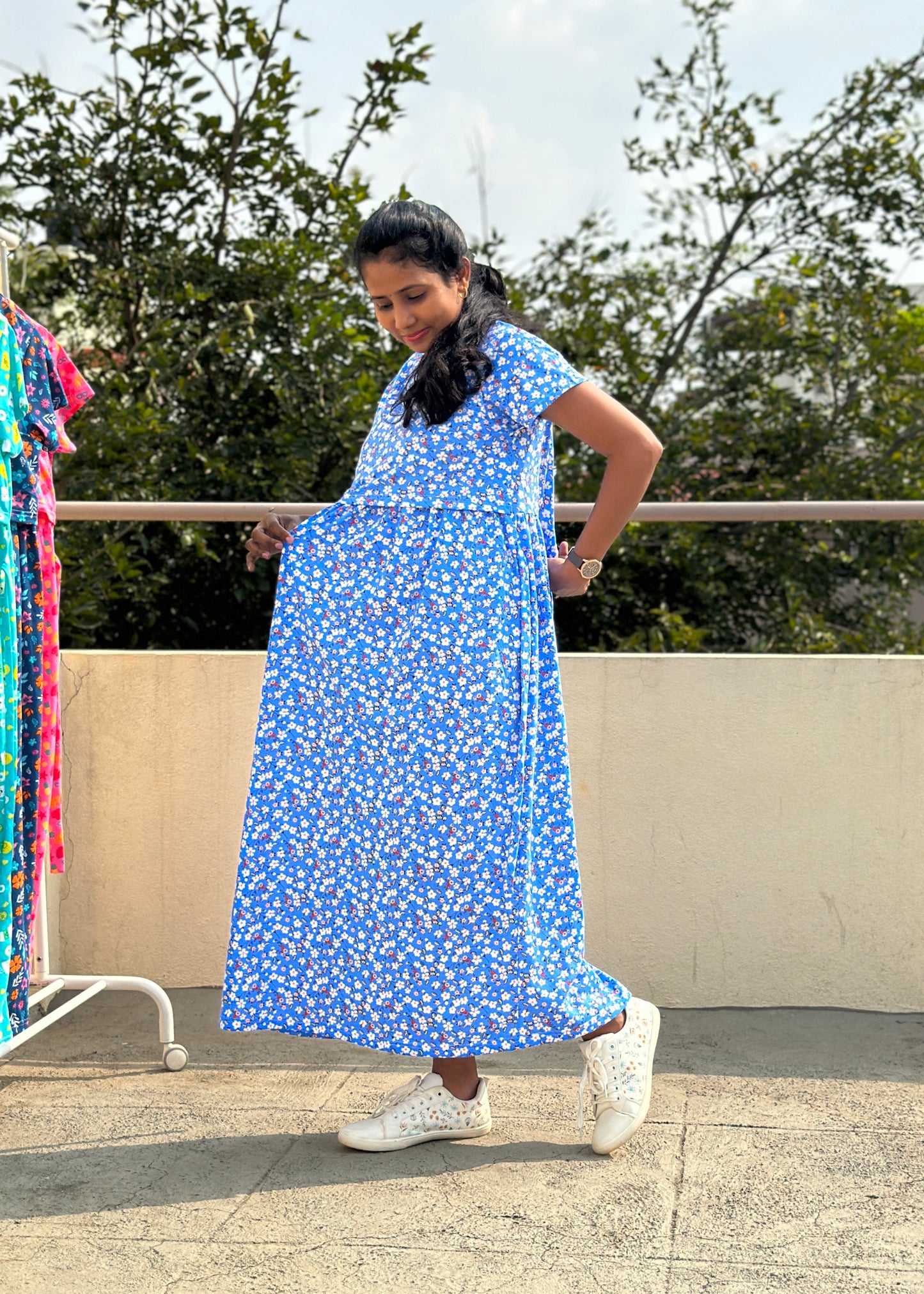Sky Blue Maternity & Feeding Loungewear- M Available