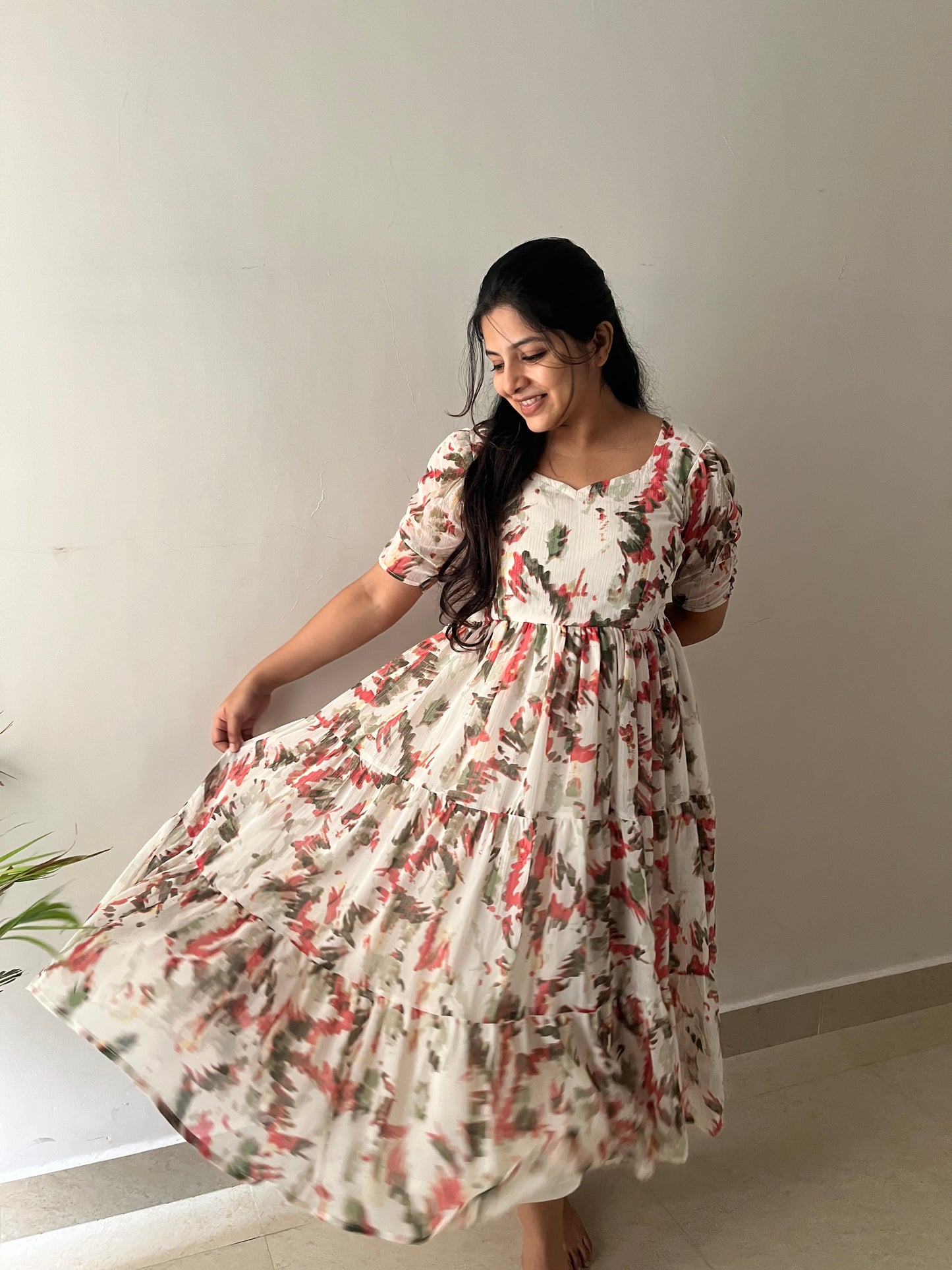 Trishna Georgette Midi Dress