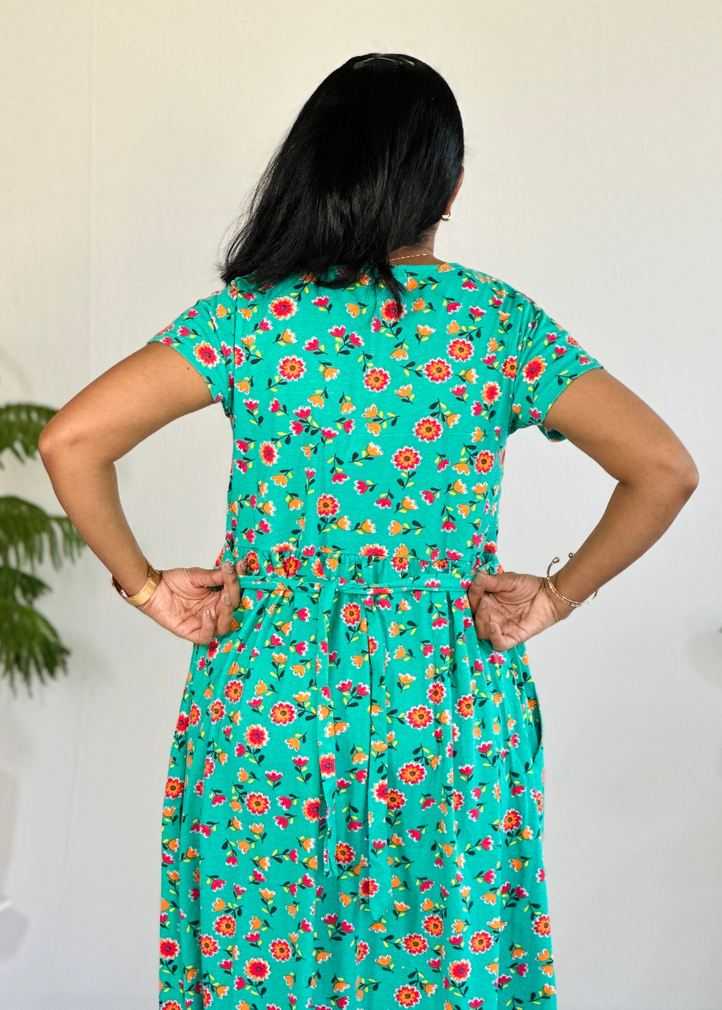 Green Printed Maternity & Feeding Loungewear