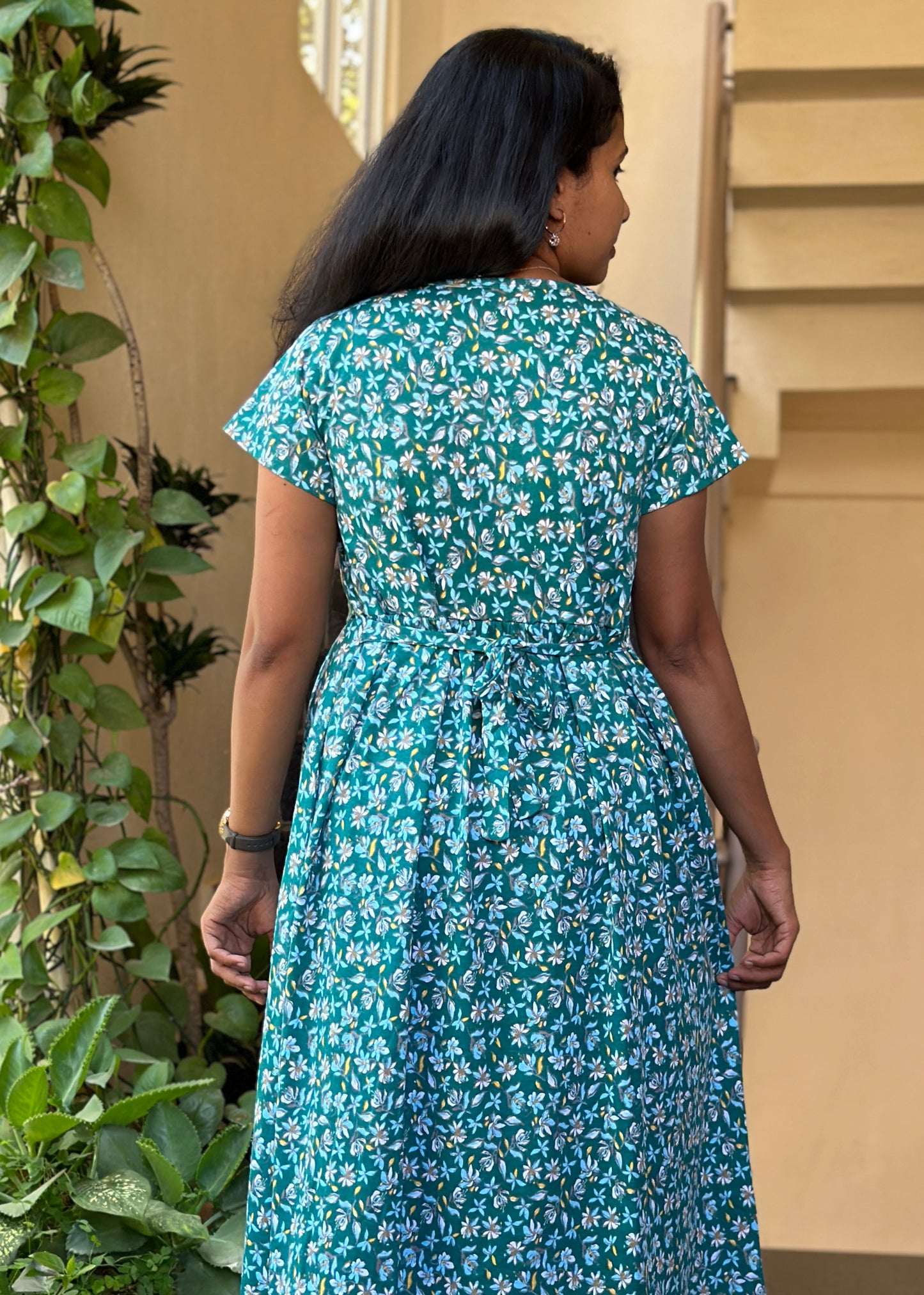 Green Floral Maternity & Feeding Loungewear