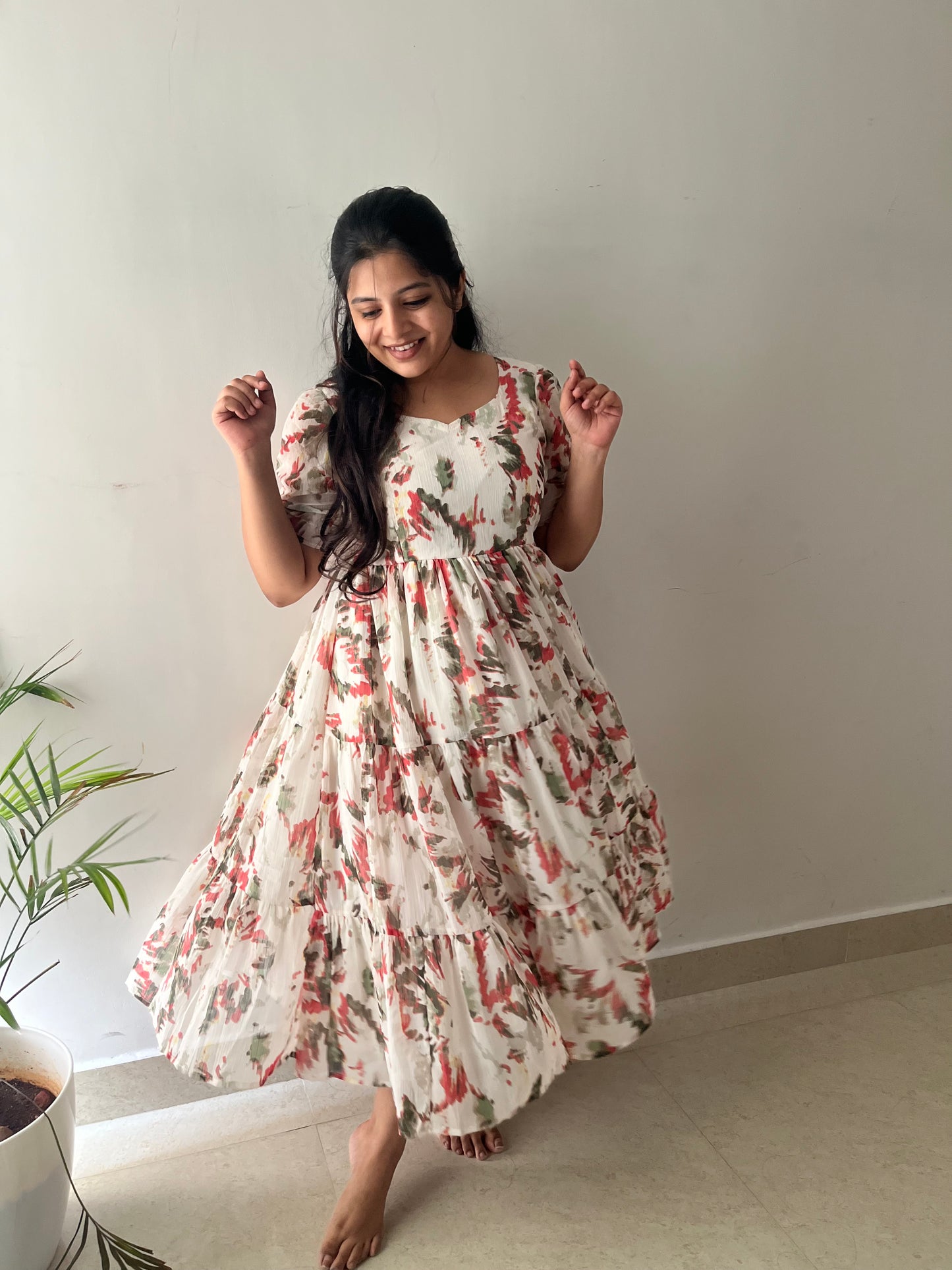 Trishna Georgette Midi Dress