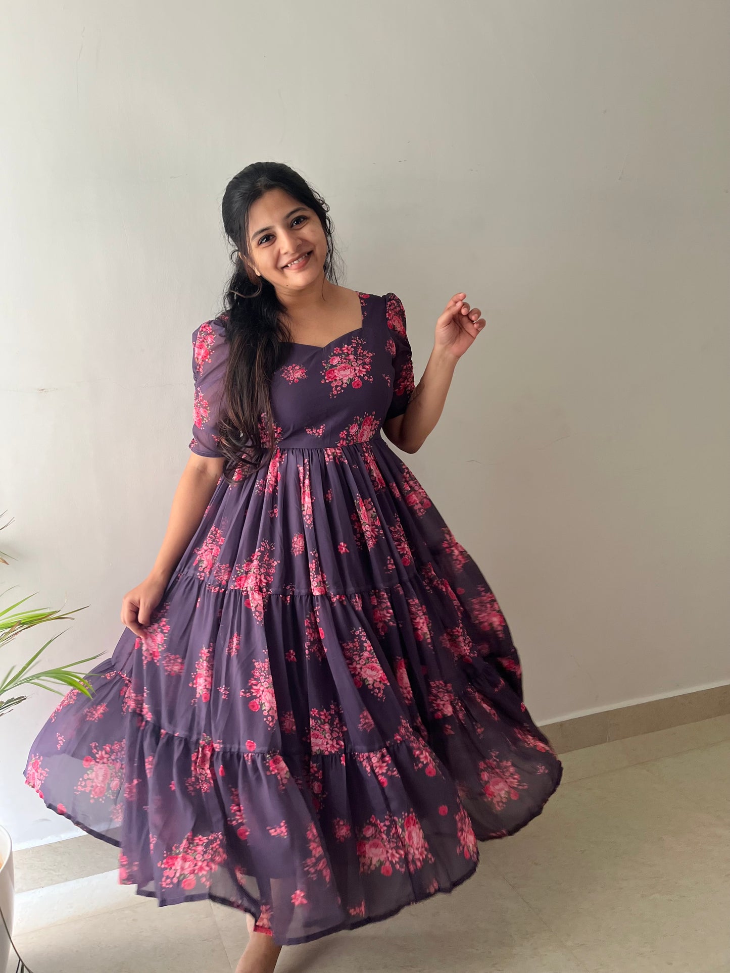 Anika Georgette Midi Dress