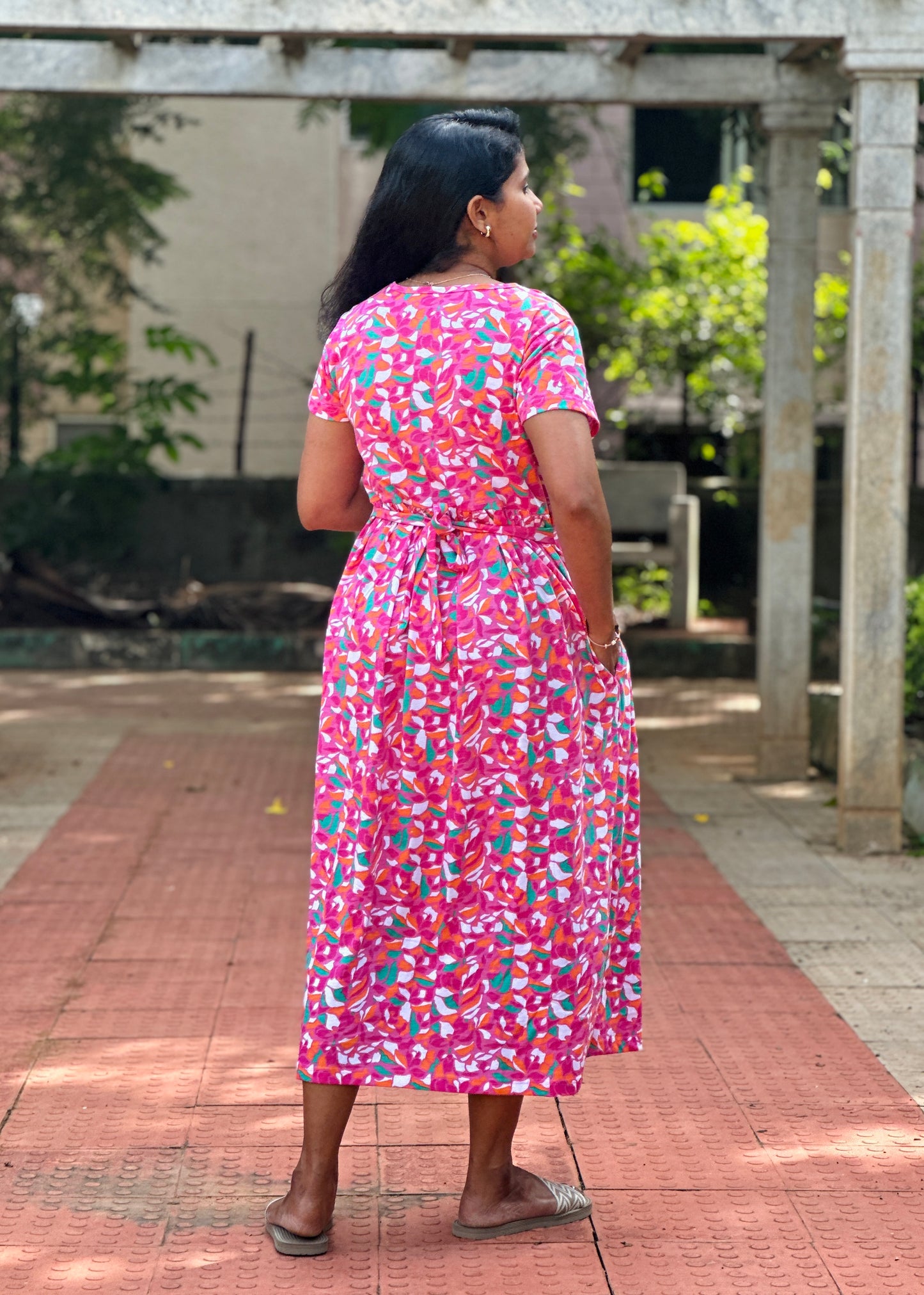 Pink Printed Maternity & Feeding Loungewear