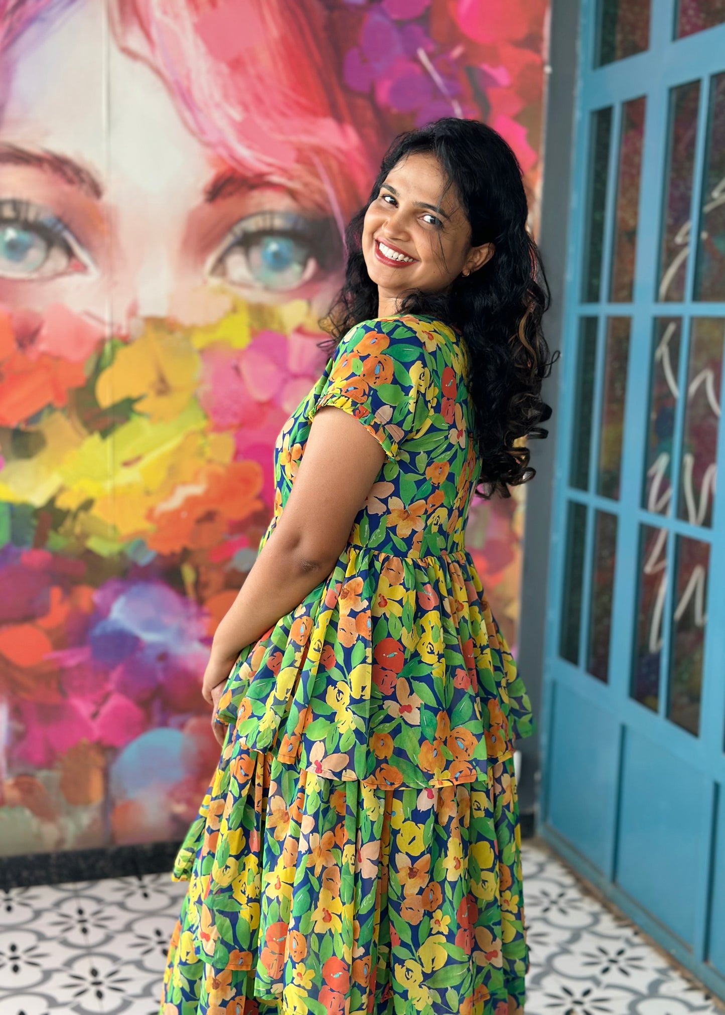Carnival Layered Midi Dress