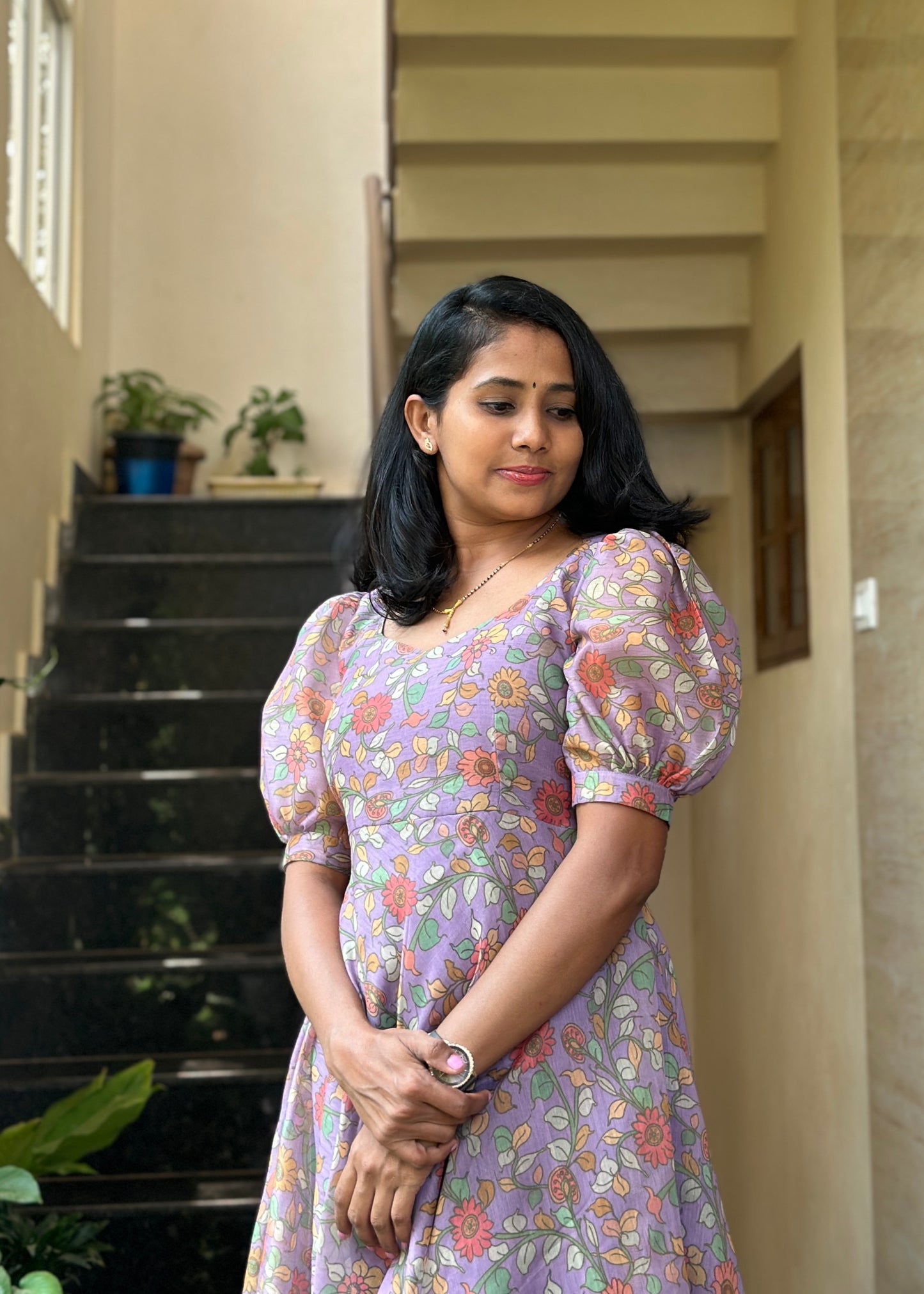Naina Chanderi Flared Long gown