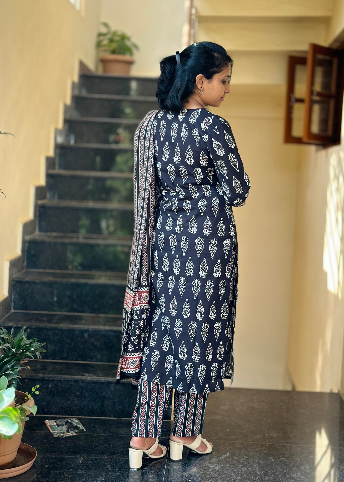 Black straight Kurta set