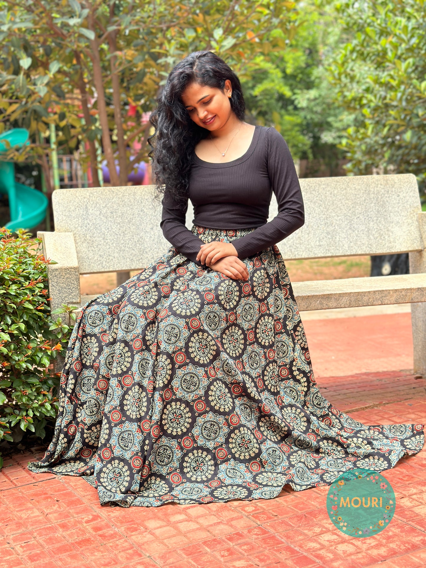 Black Flared skirt