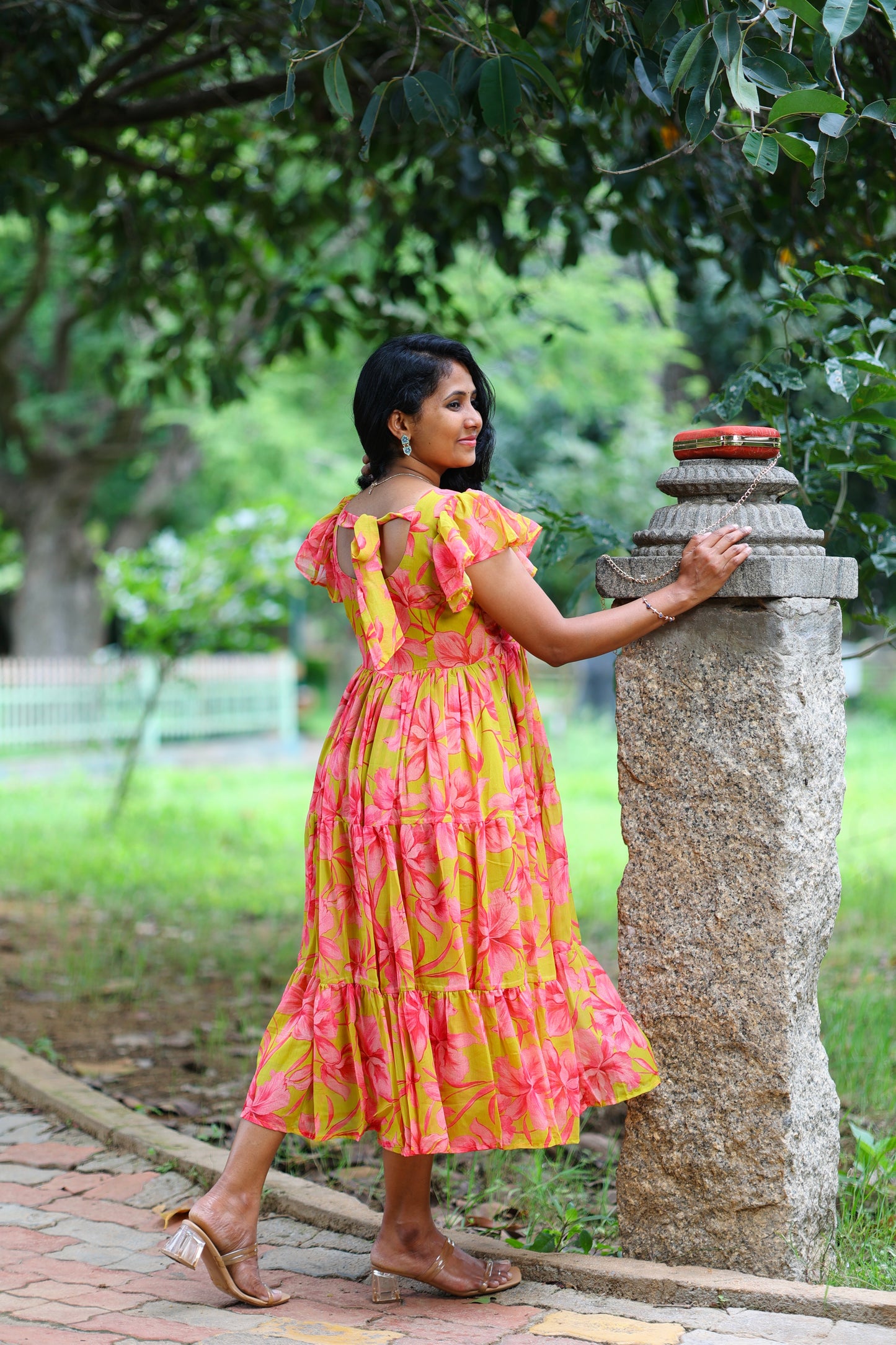 Mustard Meadow Midi Dress