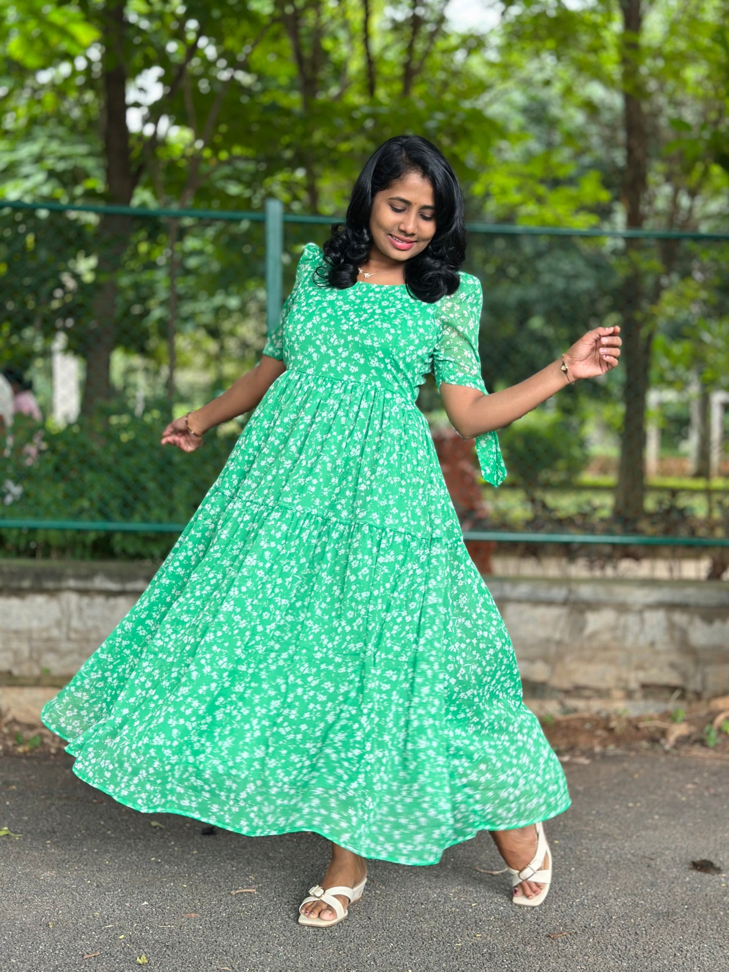 Mint Melody 2 tier dress