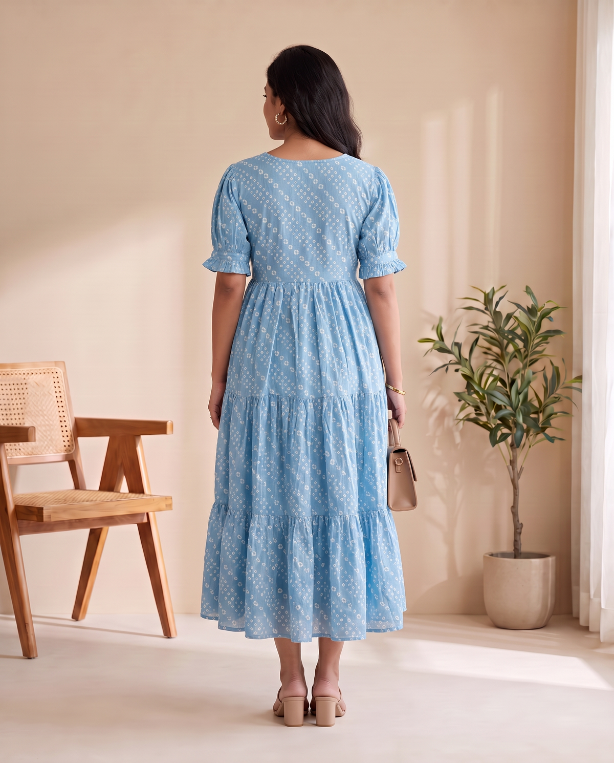 Misty Cotton Tiered Dress