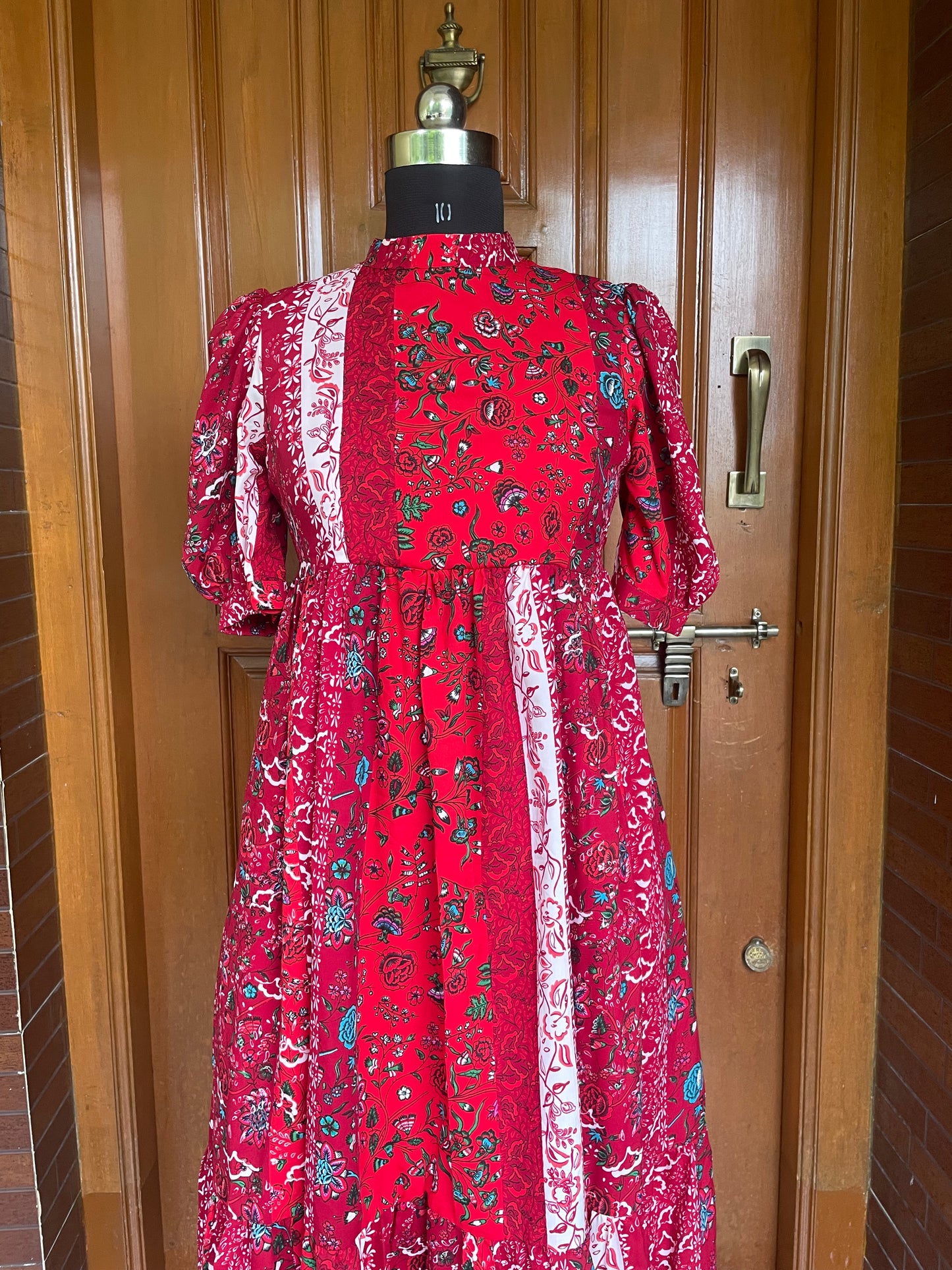 Lemi Red Striped Midi Dress