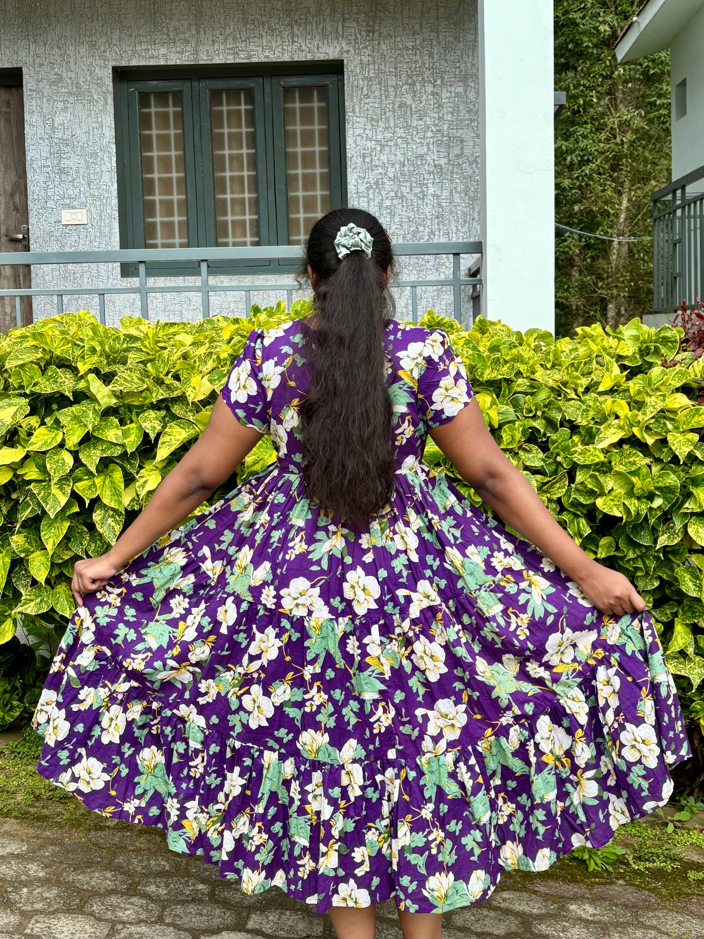 Aubergine  3 tier dress-Immediate Dispatch