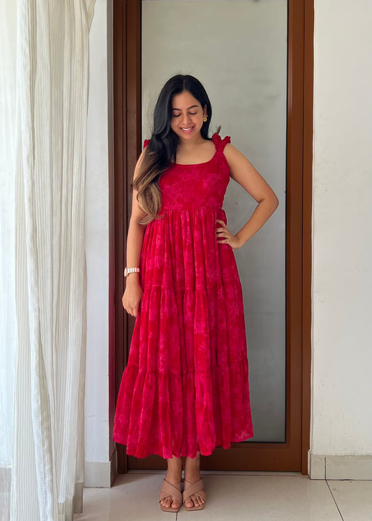 Rose Ruffle Dress