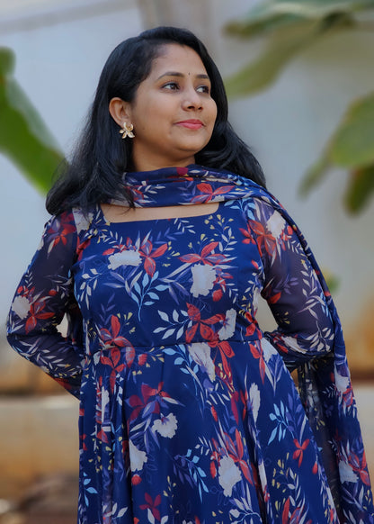 Neelanjali Floral Print Anarkali
