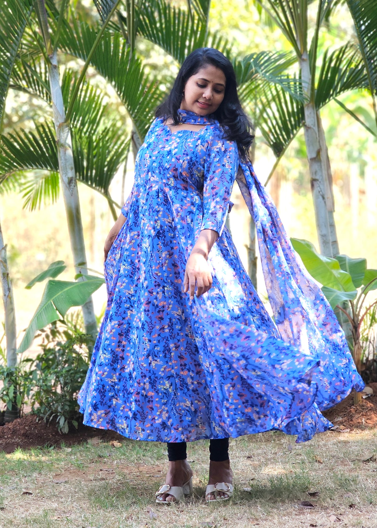 Reena Floral Print Anarkali