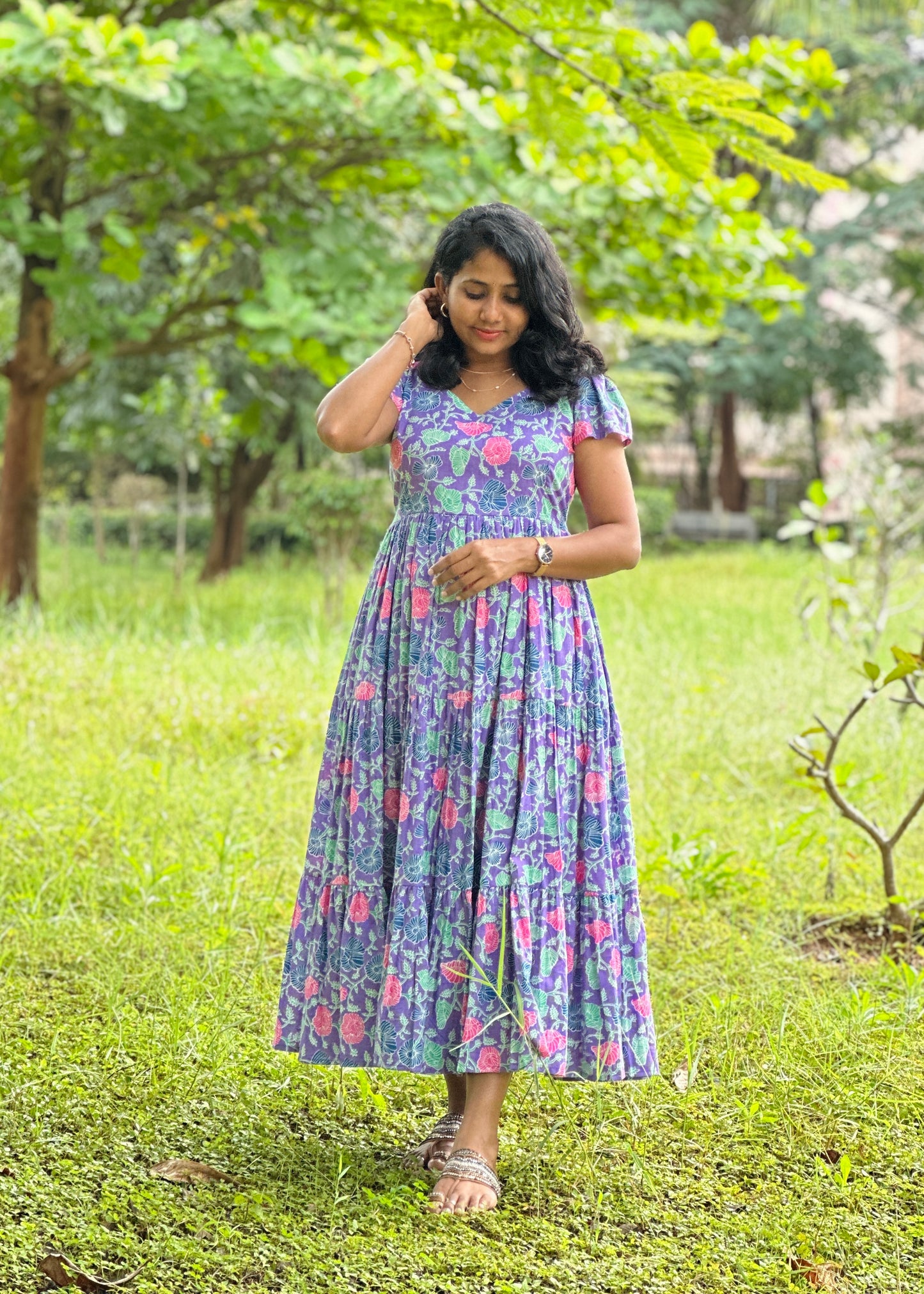 lavender breeze 3 tier dress