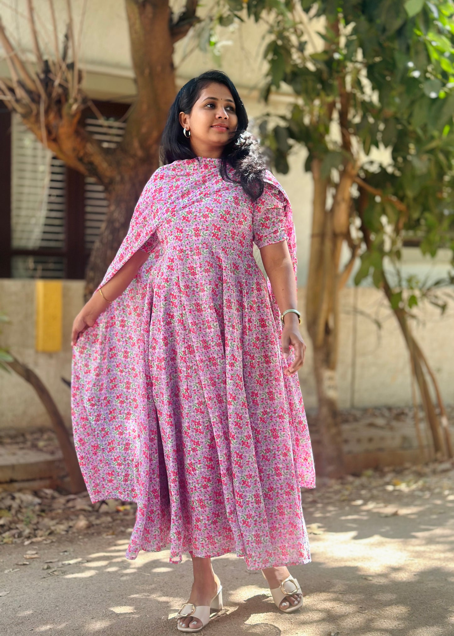 Aabha Floral Print Anarkali