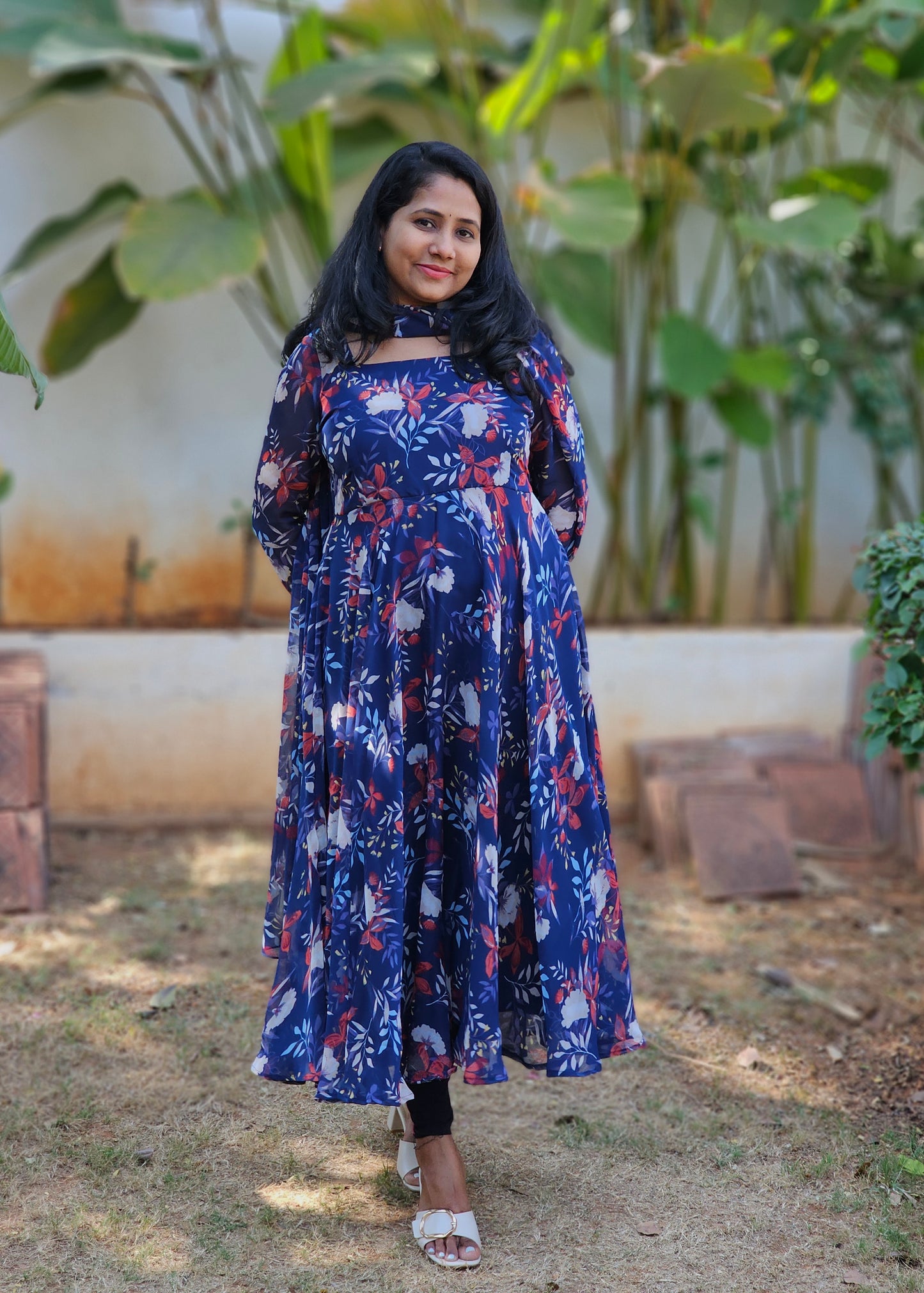 Neelanjali Floral Print Anarkali