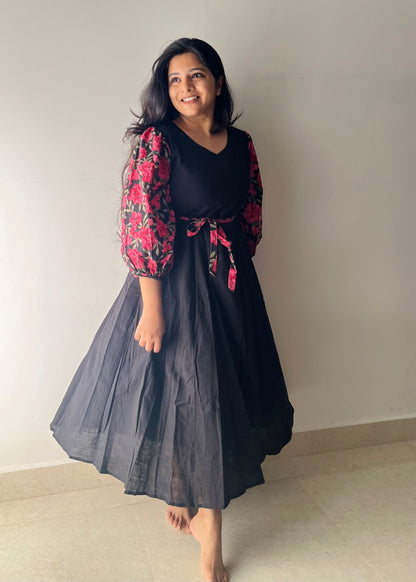 Black Orchid Midi Dress