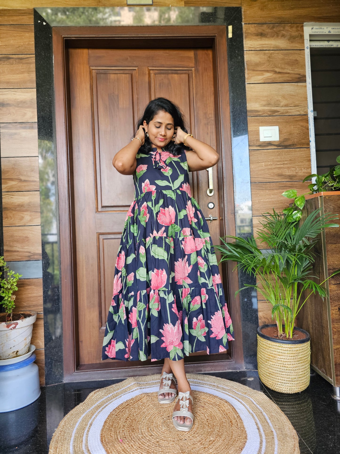 Lotus Collar Dress- Immediate Dispatch