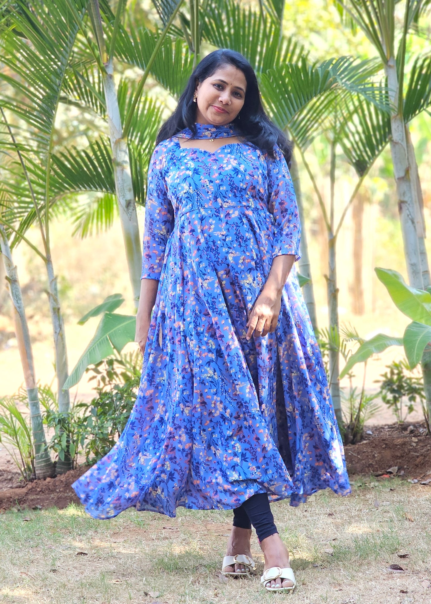 Reena Floral Print Anarkali