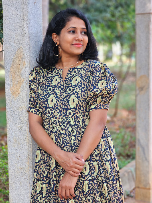 Earthy Grace 3 tier dress