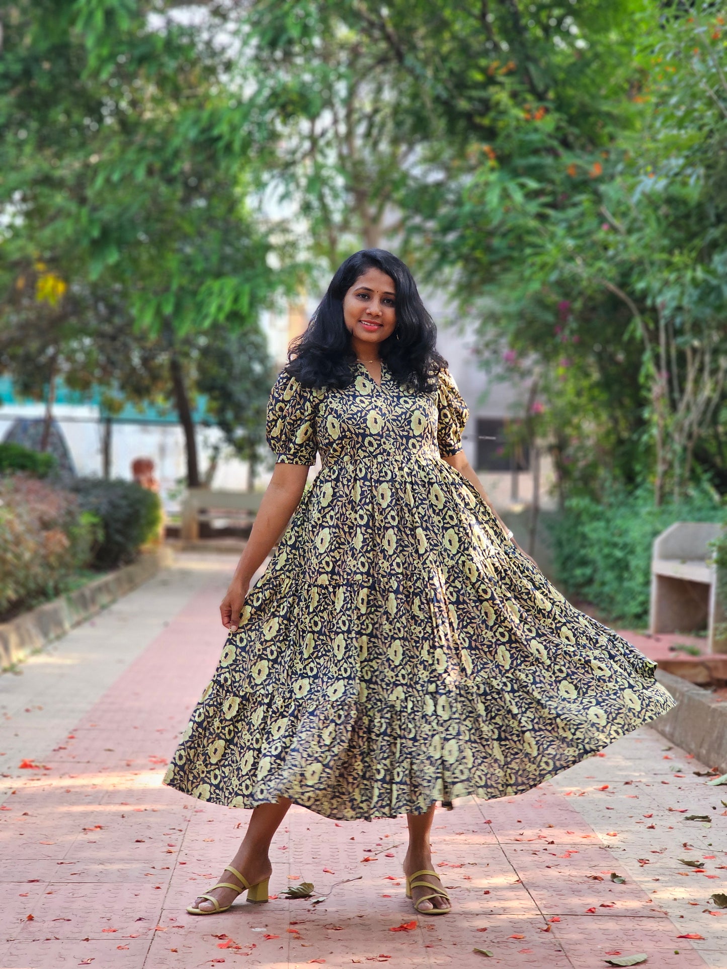 Earthy Grace 3 tier dress