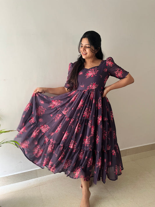 Anika Georgette Midi Dress