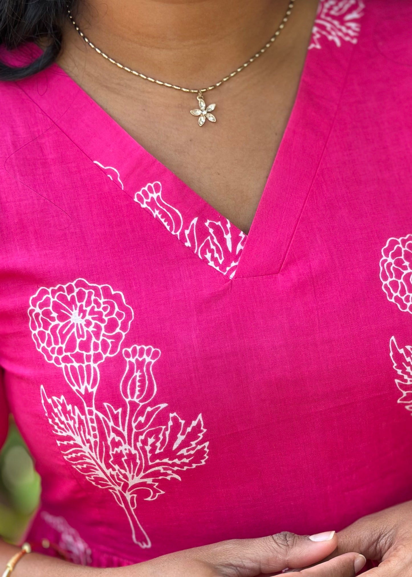 Pink Petal Flare Maxi Dress